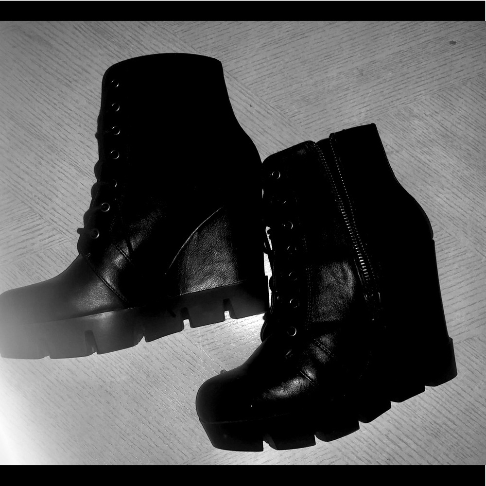MIA - black wedge Bootie